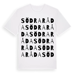 Södra Råda ordlek t-shirt – ekologisk bomull t-shirt från Pinshirt