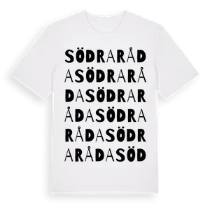 Södra Råda ordlek t-shirt – ekologisk bomull t-shirt från Pinshirt