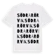 White t-shirt med Södra Rörvik ordlek t-shirt