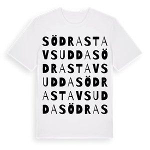 Södra Stavsudda ordlek t-shirt – ekologisk bomull t-shirt från Pinshirt