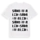 White t-shirt med Södra Varleda ordlek t-shirt