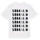 White t-shirt med Södralid ordlek t-shirt