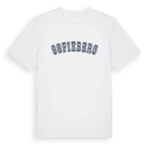 Sofieberg college t-shirt – ekologisk bomull t-shirt från Pinshirt