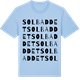 Blue Soul t-shirt med Solbaddet ordlek t-shirt