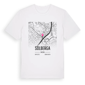 Solberga karta t-shirt – ekologisk bomull t-shirt från Pinshirt