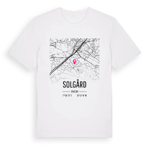 Solgård karta t-shirt – ekologisk bomull t-shirt från Pinshirt