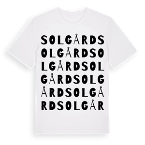 Solgård ordlek t-shirt – ekologisk bomull t-shirt från Pinshirt