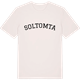Vintage White t-shirt med Soltomta böjd t-shirt