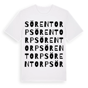Sörentorp ordlek t-shirt – ekologisk bomull t-shirt från Pinshirt