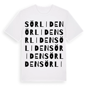 Sörliden ordlek t-shirt – ekologisk bomull t-shirt från Pinshirt