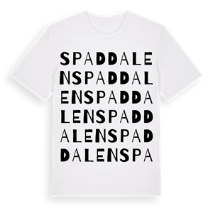 Spaddalen ordlek t-shirt – ekologisk bomull t-shirt från Pinshirt