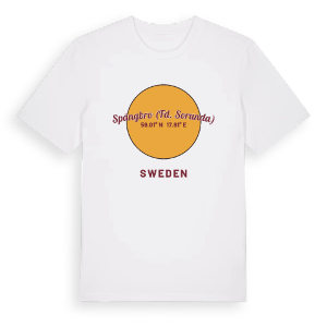 Spångbro (fd. Sorunda) cirkel t-shirt – ekologisk bomull t-shirt från Pinshirt