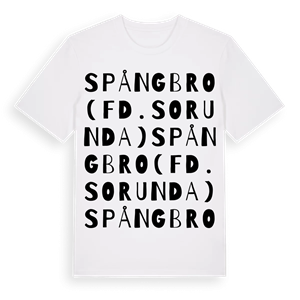 Spångbro (fd. Sorunda) ordlek t-shirt – ekologisk bomull t-shirt från Pinshirt