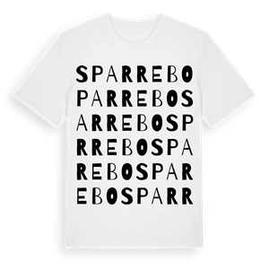 Sparrebo ordlek t-shirt – ekologisk bomull t-shirt från Pinshirt