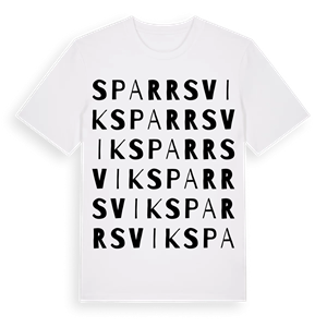 Sparrsvik ordlek t-shirt – ekologisk bomull t-shirt från Pinshirt