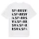 White t-shirt med Sparrsvik ordlek t-shirt