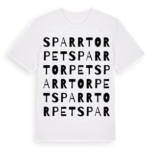 Sparrtorpet ordlek t-shirt – ekologisk bomull t-shirt från Pinshirt