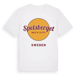 Spetsberget cirkel t-shirt – ekologisk bomull t-shirt från Pinshirt