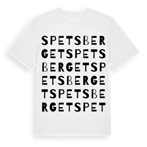 Spetsberget ordlek t-shirt – ekologisk bomull t-shirt från Pinshirt