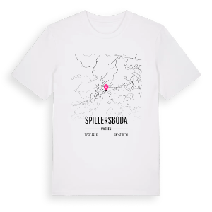 Spillersboda karta t-shirt – ekologisk bomull t-shirt från Pinshirt