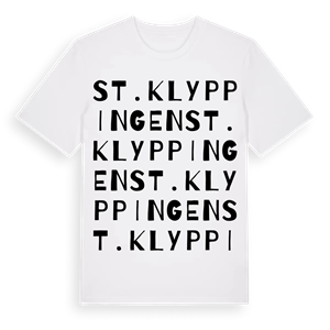 St. Klyppingen ordlek t-shirt – ekologisk bomull t-shirt från Pinshirt