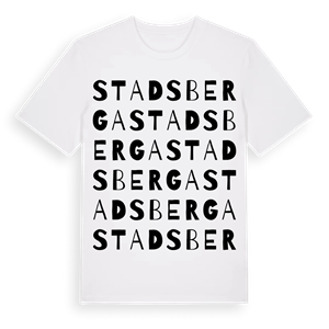 Stadsberga ordlek t-shirt – ekologisk bomull t-shirt från Pinshirt