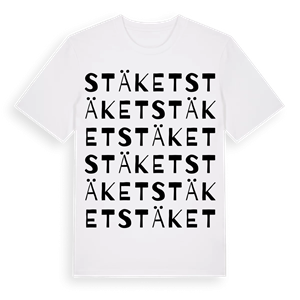 Stäket ordlek t-shirt – ekologisk bomull t-shirt från Pinshirt