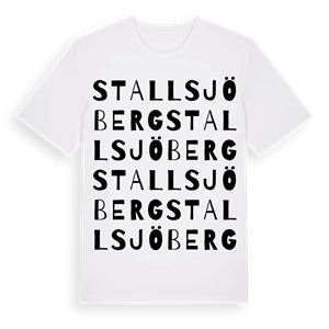 Stall Sjöberg ordlek t-shirt – ekologisk bomull t-shirt från Pinshirt