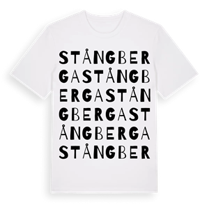 Stångberga ordlek t-shirt – ekologisk bomull t-shirt från Pinshirt