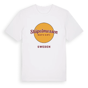 Stäpelmossen cirkel t-shirt – ekologisk bomull t-shirt från Pinshirt