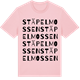 Pink Cotton t-shirt med Stäpelmossen ordlek t-shirt
