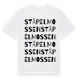 White t-shirt med Stäpelmossen ordlek t-shirt