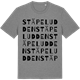 Mid Heather Gray t-shirt med Stäpeludden ordlek t-shirt