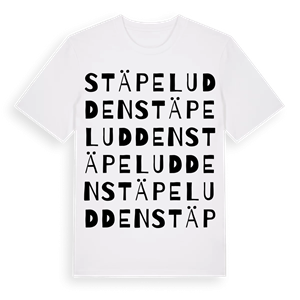 Stäpeludden ordlek t-shirt – ekologisk bomull t-shirt från Pinshirt