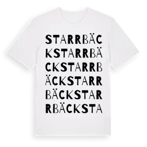 Starrbäck ordlek t-shirt – ekologisk bomull t-shirt från Pinshirt