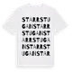 White t-shirt med Starrstugan ordlek t-shirt