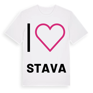 Jag älskar Stava t-shirt stort tryck – ekologisk bomull t-shirt från Pinshirt