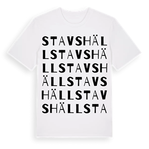 Stavshäll ordlek t-shirt – ekologisk bomull t-shirt från Pinshirt