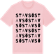 Pink Cotton t-shirt med Stavsö ordlek t-shirt