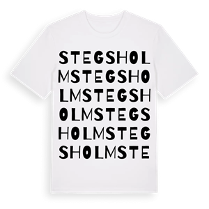 Stegsholm ordlek t-shirt – ekologisk bomull t-shirt från Pinshirt