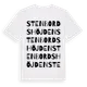 White t-shirt med Stenbordshöjden ordlek t-shirt