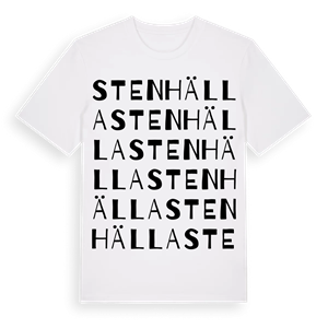 Stenhälla ordlek t-shirt – ekologisk bomull t-shirt från Pinshirt