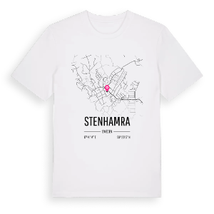 Stenhamra karta t-shirt – ekologisk bomull t-shirt från Pinshirt