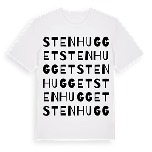 Stenhugget ordlek t-shirt – ekologisk bomull t-shirt från Pinshirt