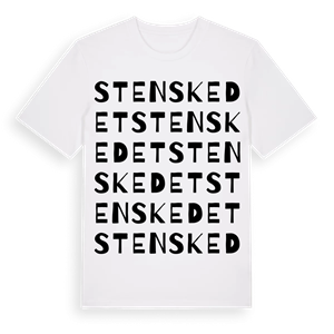 Stenskedet ordlek t-shirt – ekologisk bomull t-shirt från Pinshirt