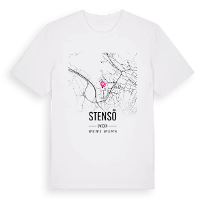 Stensö karta t-shirt – ekologisk bomull t-shirt från Pinshirt