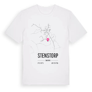 Stenstorp karta t-shirt – ekologisk bomull t-shirt från Pinshirt