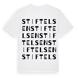 Stiftelsen ordlek t-shirt – ekologisk bomull t-shirt från Pinshirt