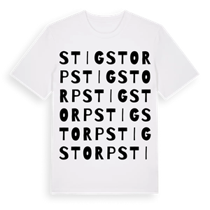 Stigstorp ordlek t-shirt – ekologisk bomull t-shirt från Pinshirt
