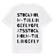 Stockholm-Tullinge flygplats ordlek t-shirt